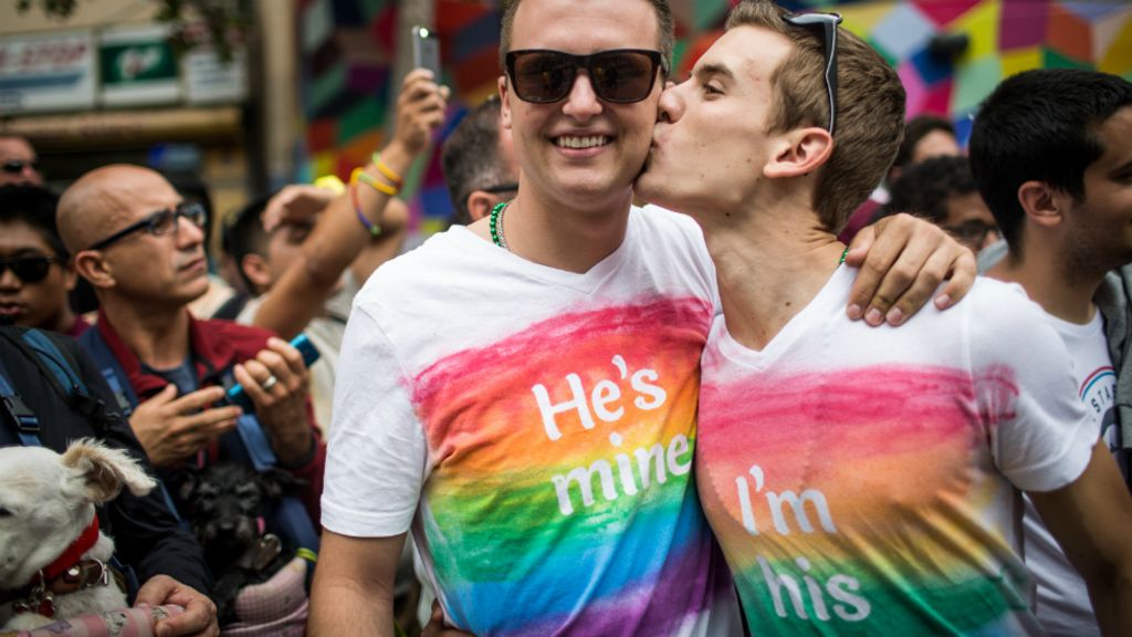Gay people sing along